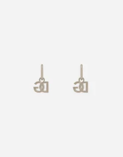 Butterfly-back earrings with DG logo