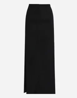 Cady calf-length skirt with slits