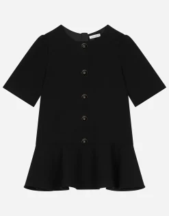 Cady dress with branded buttons