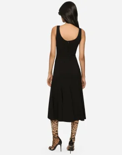 Calf-length cady dress