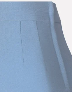 Calf-length wool crêpe pencil skirt with DG logo
