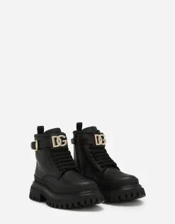 Calfskin ankle boots with DG logo