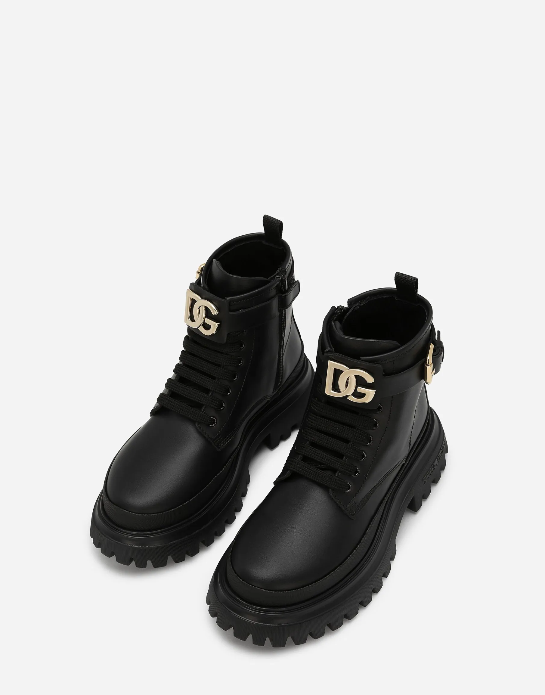 Calfskin ankle boots with DG logo
