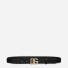 Calfskin belt with DG logo