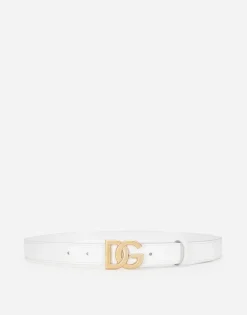 Calfskin belt with DG logo