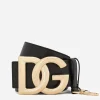 Calfskin belt with DG logo