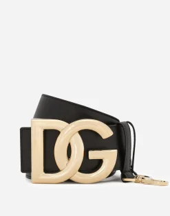 Calfskin belt with DG logo