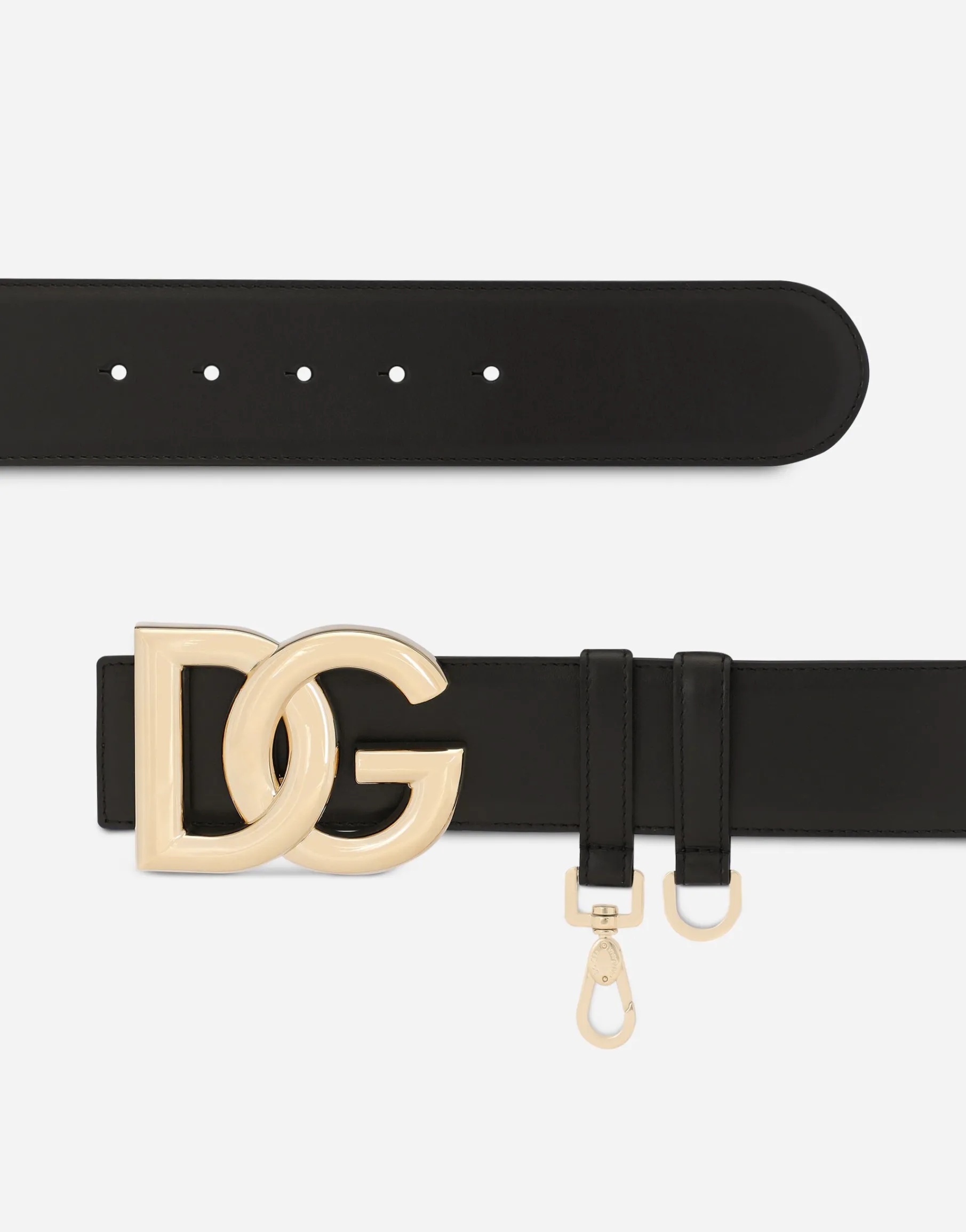 Calfskin belt with DG logo
