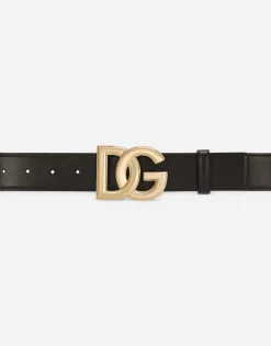 Calfskin belt with DG logo