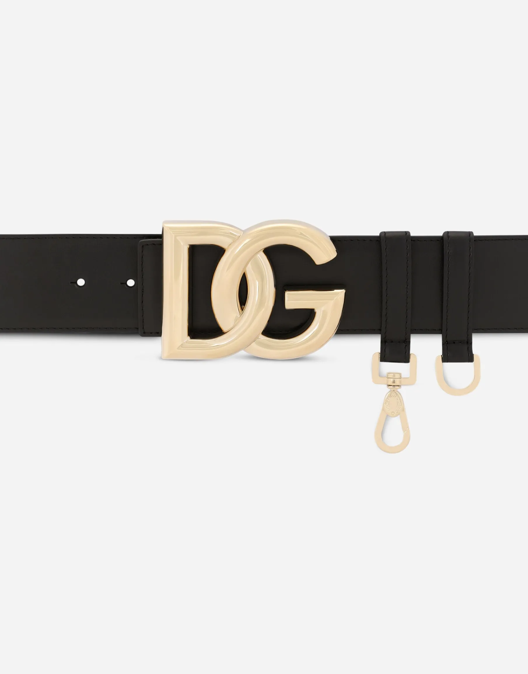 Calfskin belt with DG logo