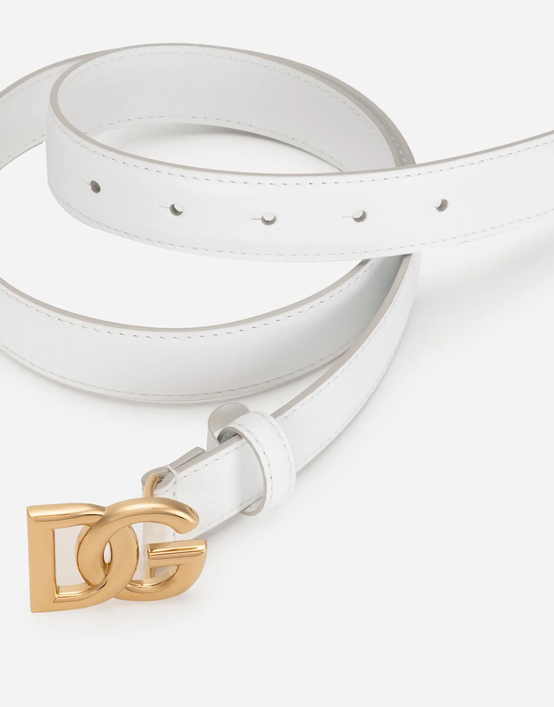 Calfskin belt with DG logo