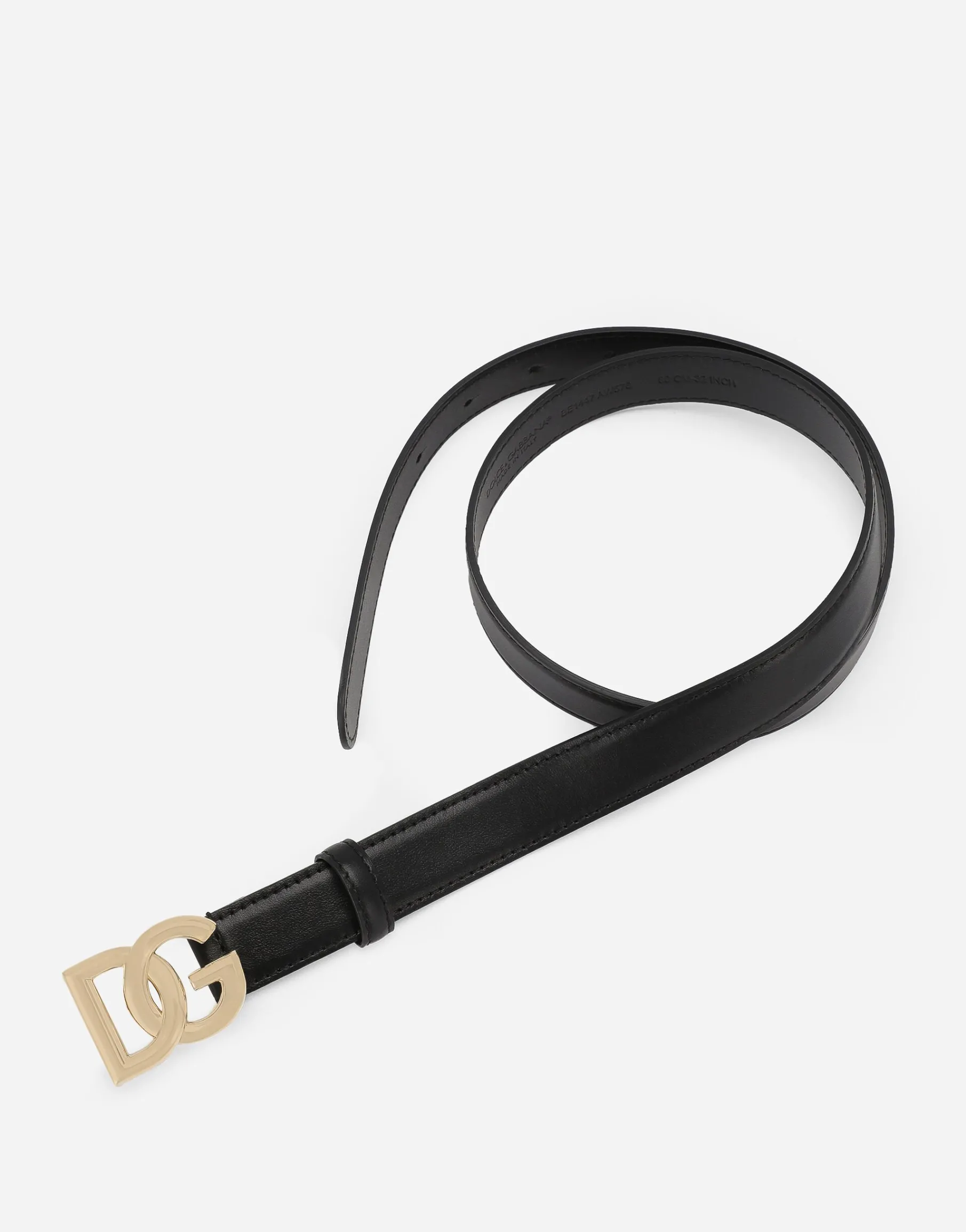 Calfskin belt with DG logo