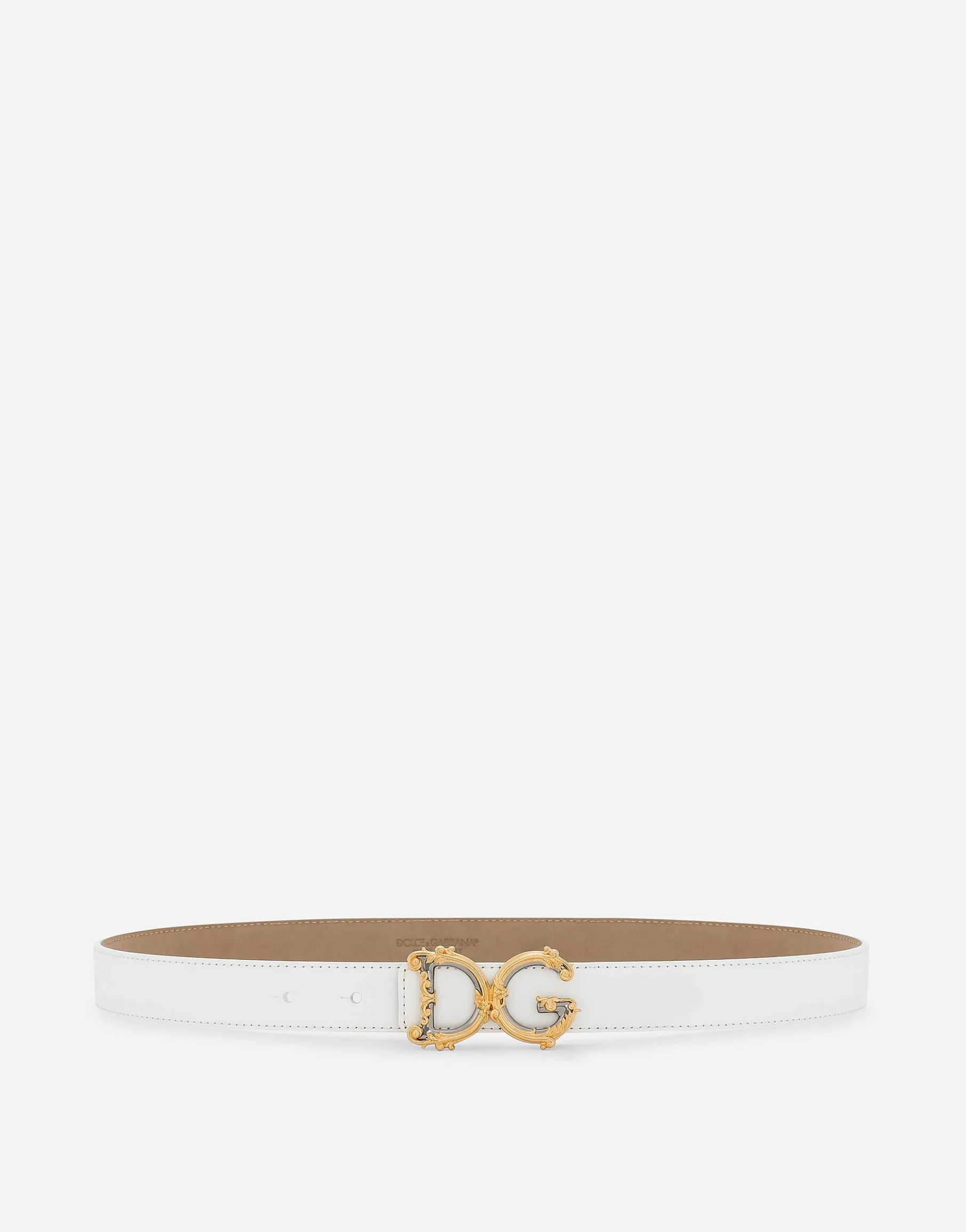 Calfskin belt with logo