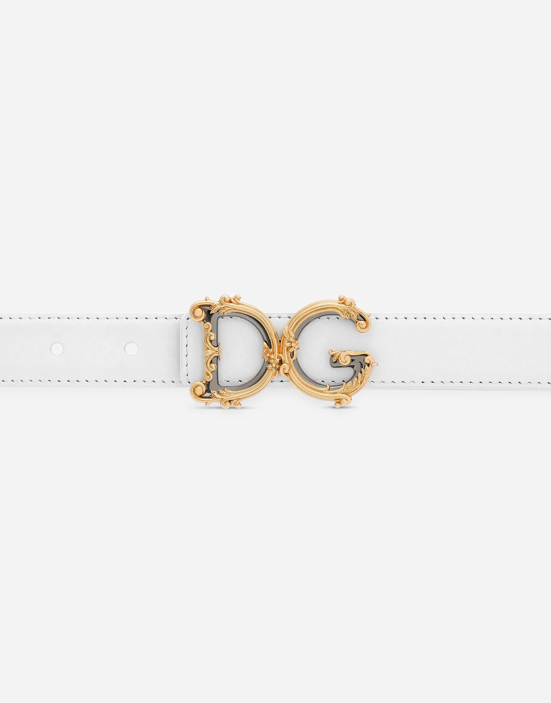 Calfskin belt with logo