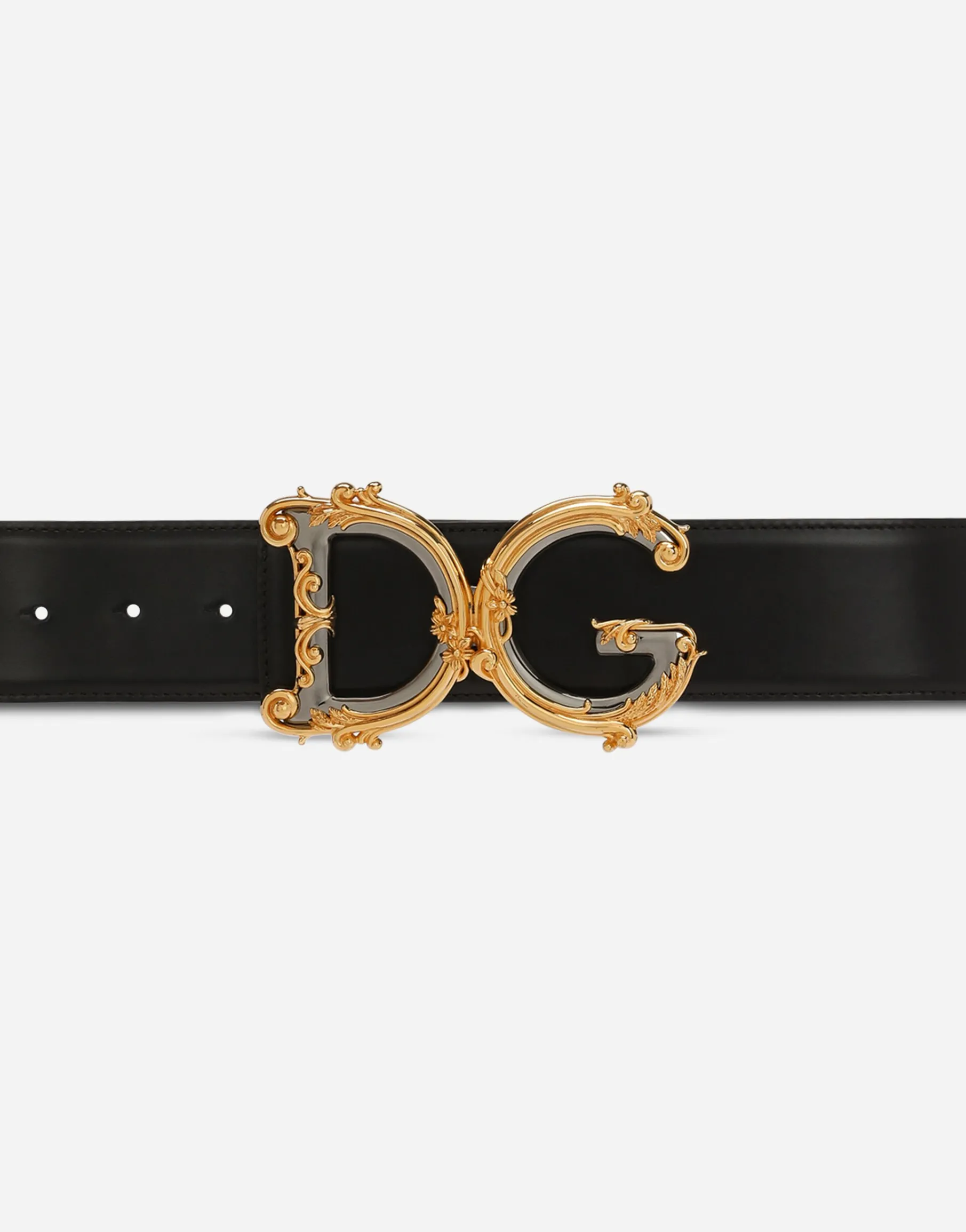 Calfskin belt with logo