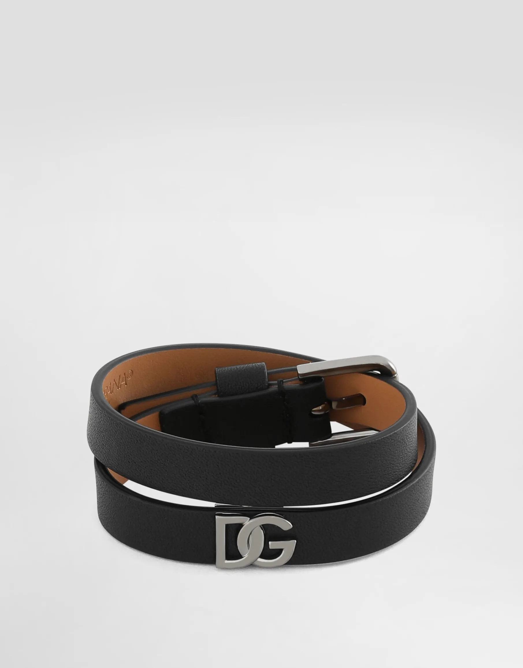 Calfskin bracelet with DG logo