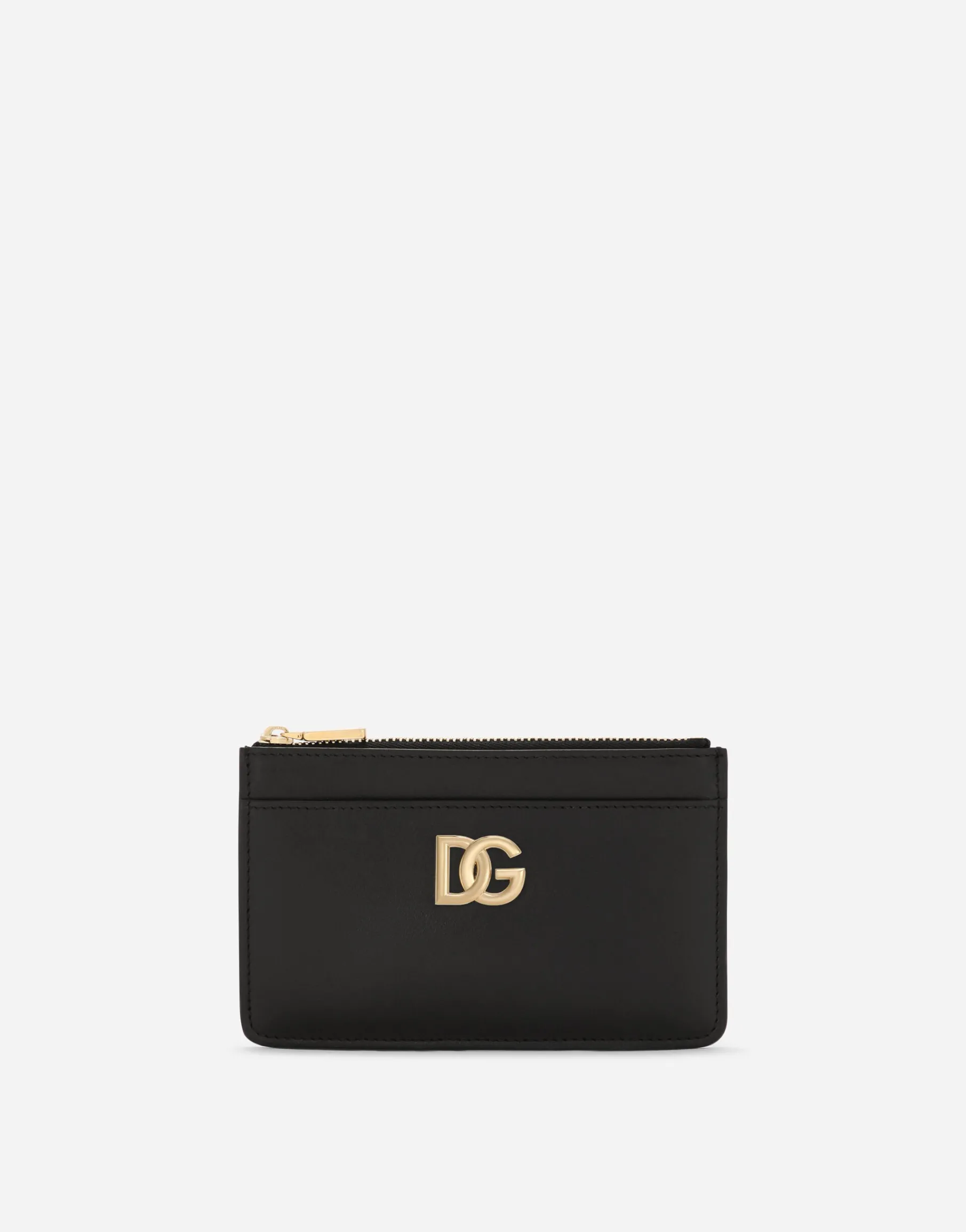 Calfskin card holder with DG logo