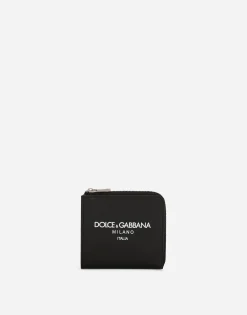 Calfskin card holder with logo
