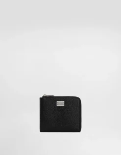 Calfskin card holder with branded plate