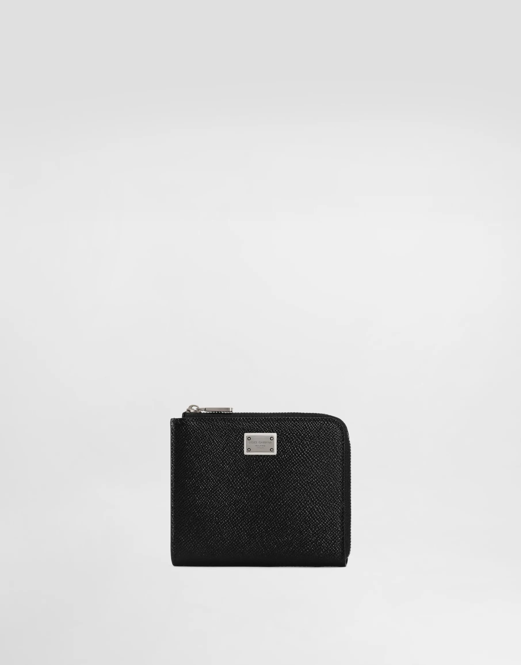 Calfskin card holder with branded plate