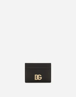 Calfskin card holder with DG logo