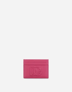 Calfskin card holder with DG Logo