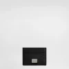 Calfskin card holder with branded plate