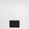 Calfskin card holder with raised logo