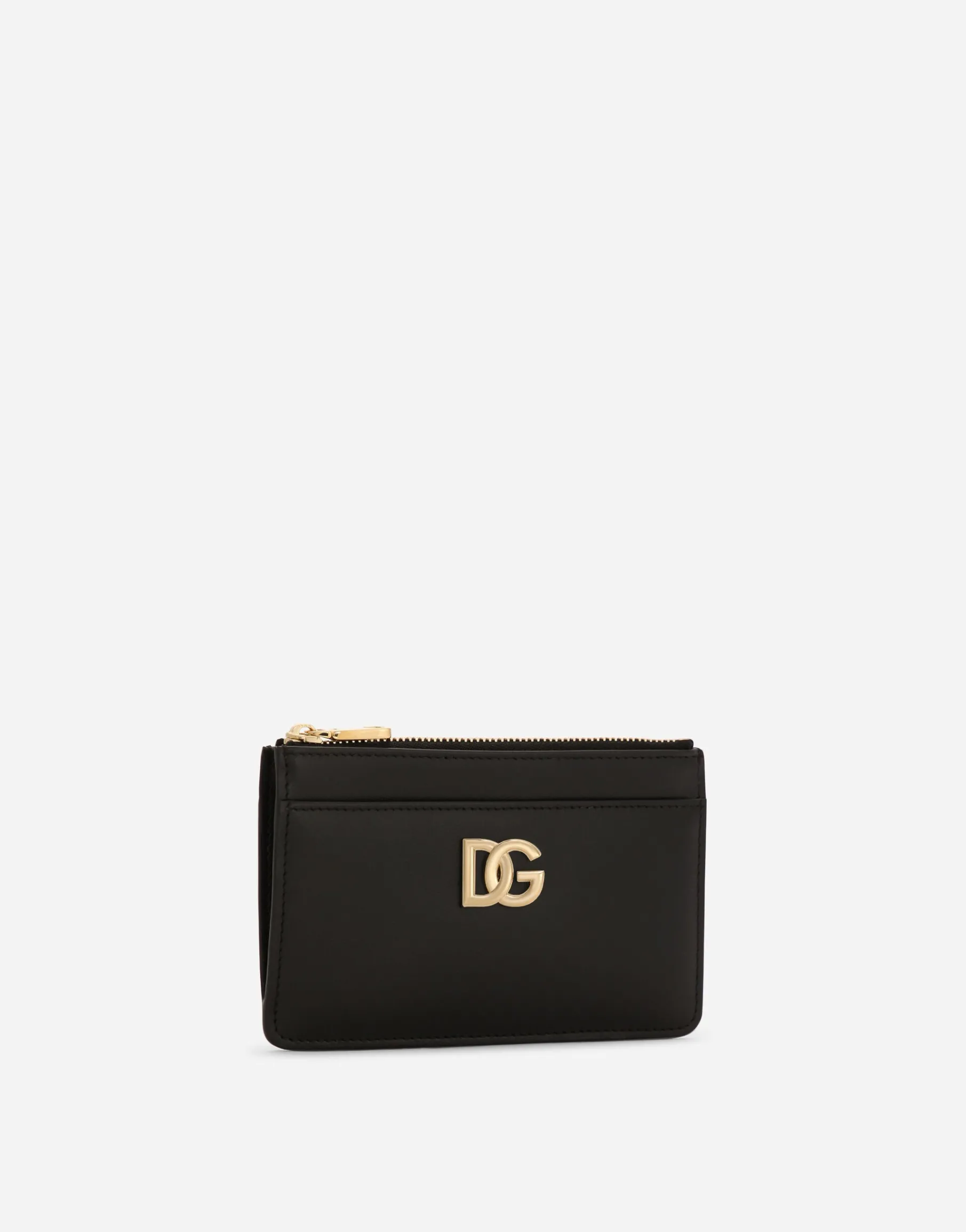 Calfskin card holder with DG logo