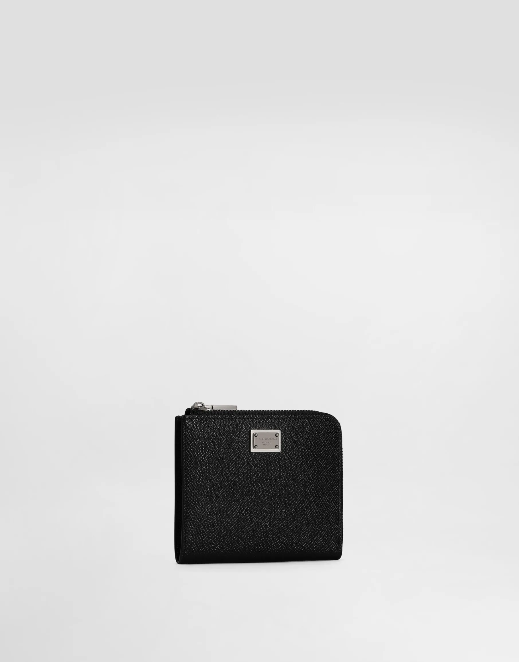 Calfskin card holder with branded plate