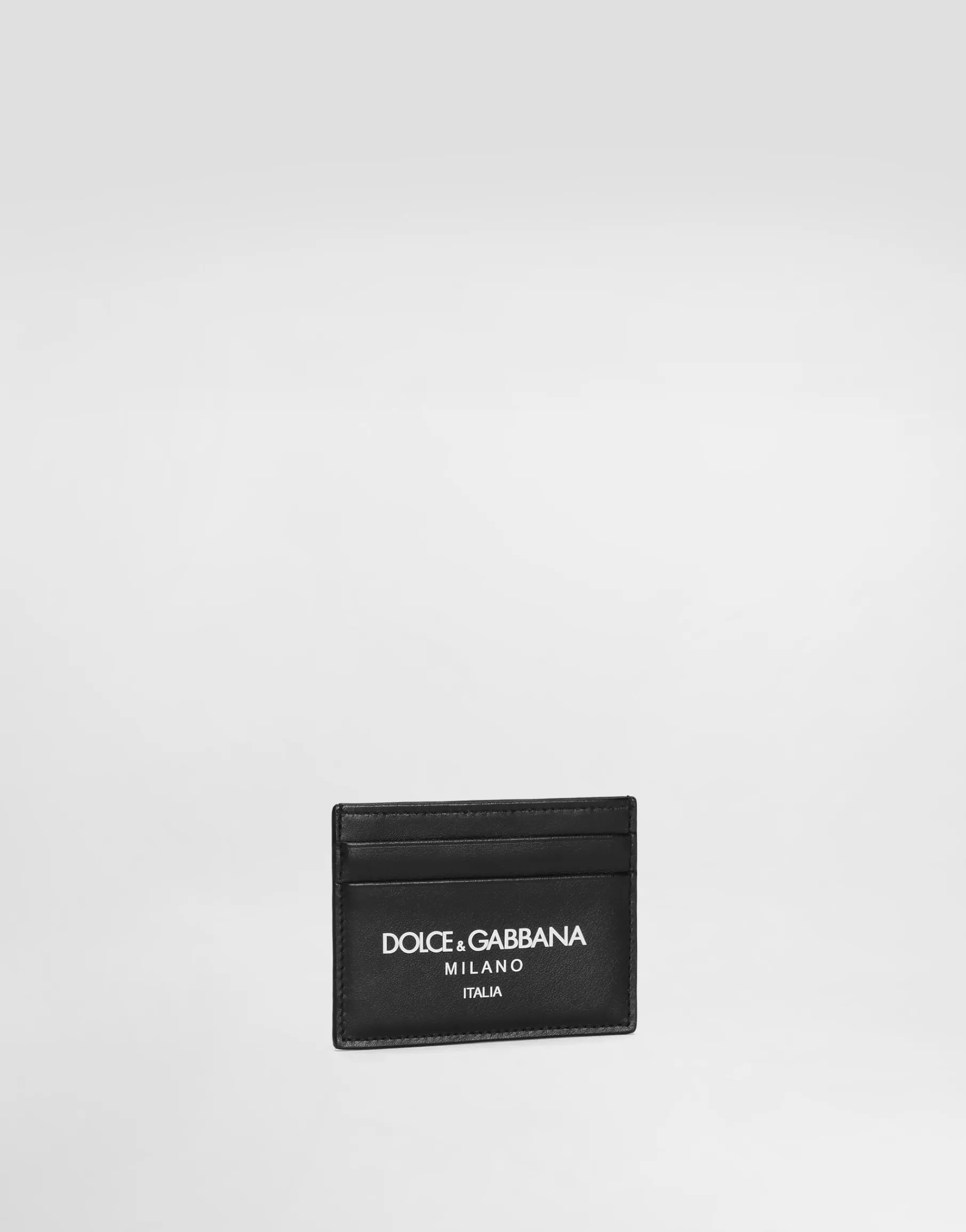 Calfskin card holder with logo