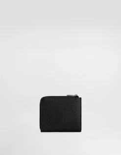 Calfskin card holder with branded plate