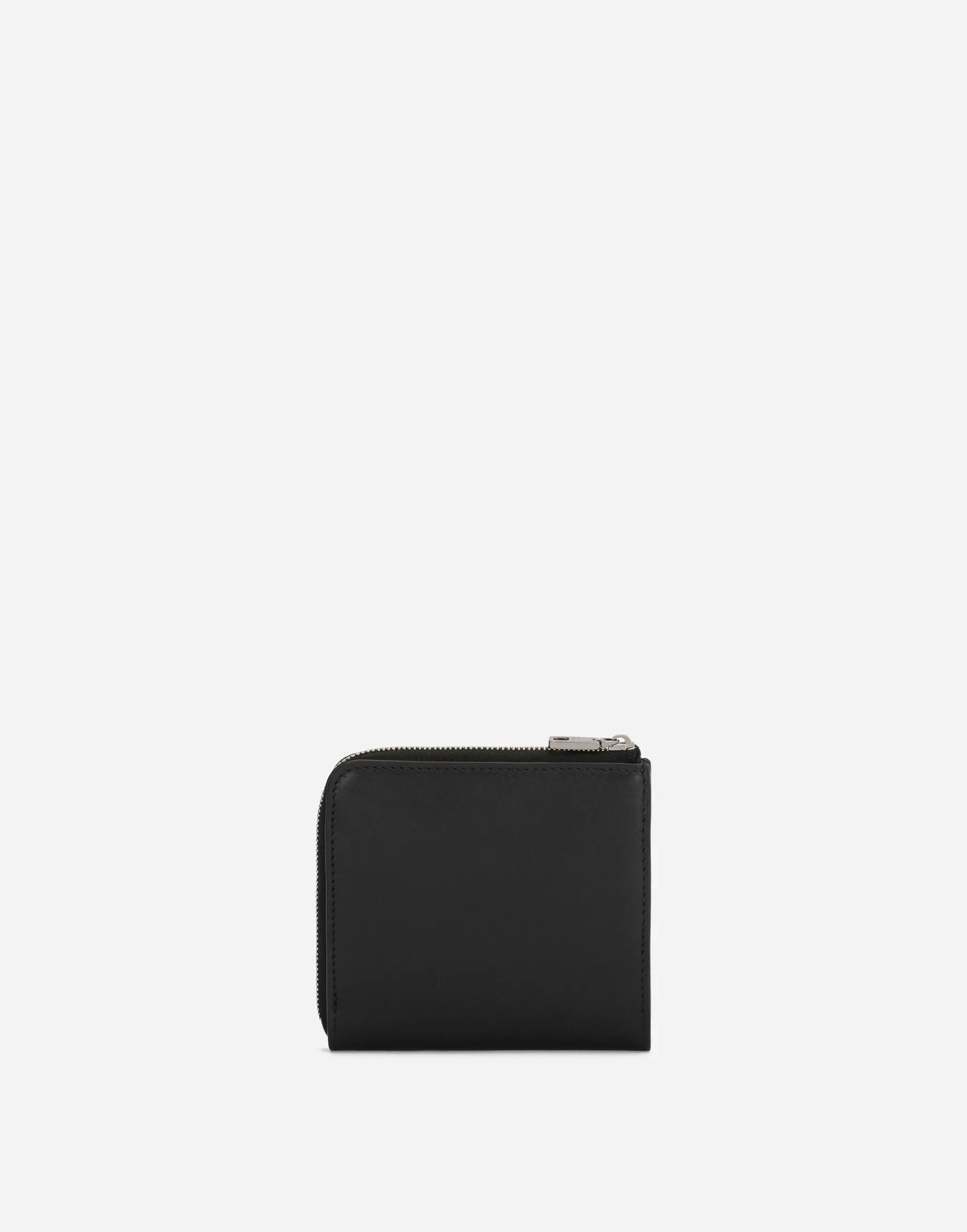 Calfskin card holder with raised logo