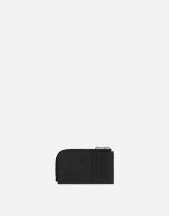 Calfskin card holder with branded plate