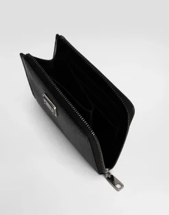 Calfskin card holder with branded plate