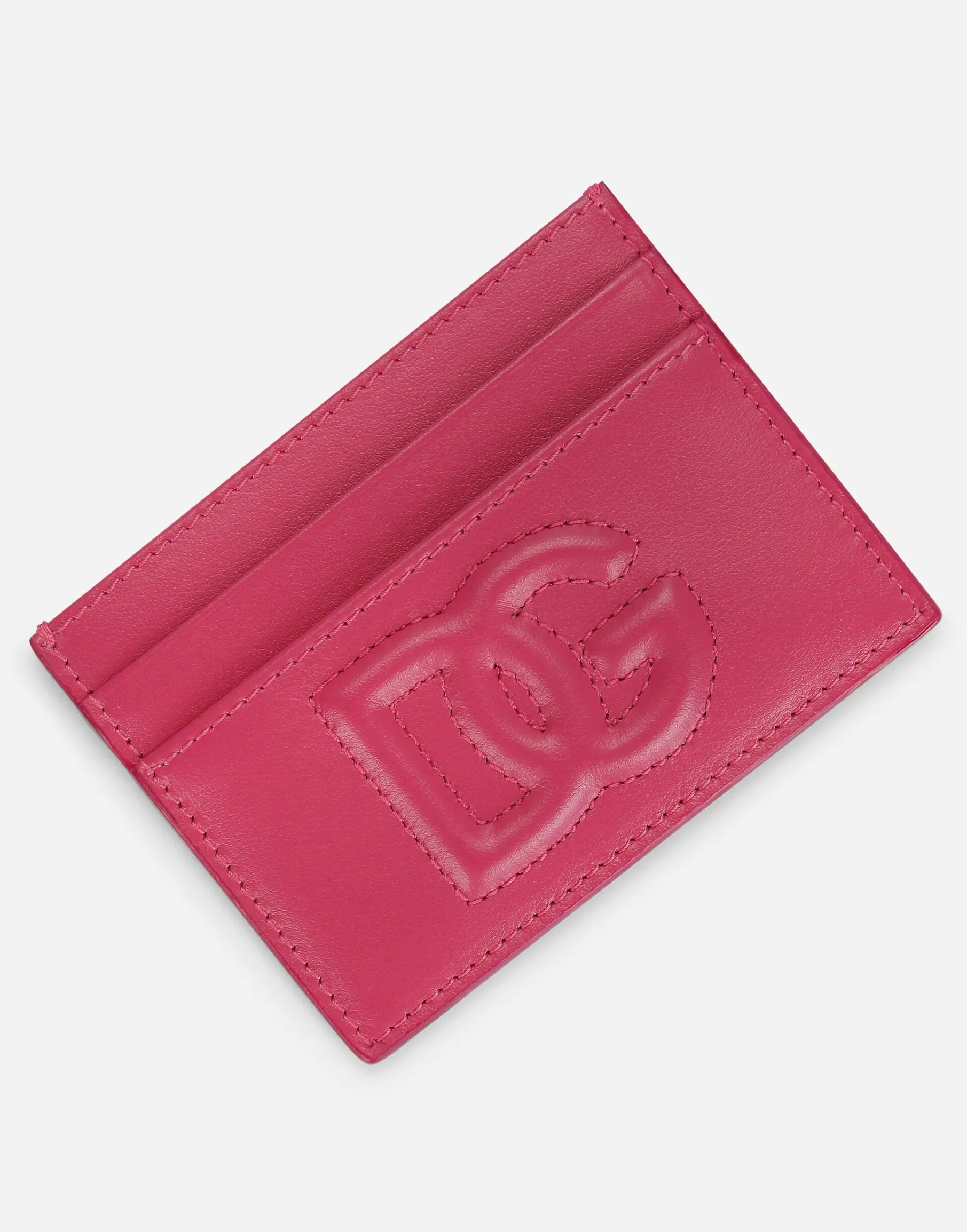 Calfskin card holder with DG Logo