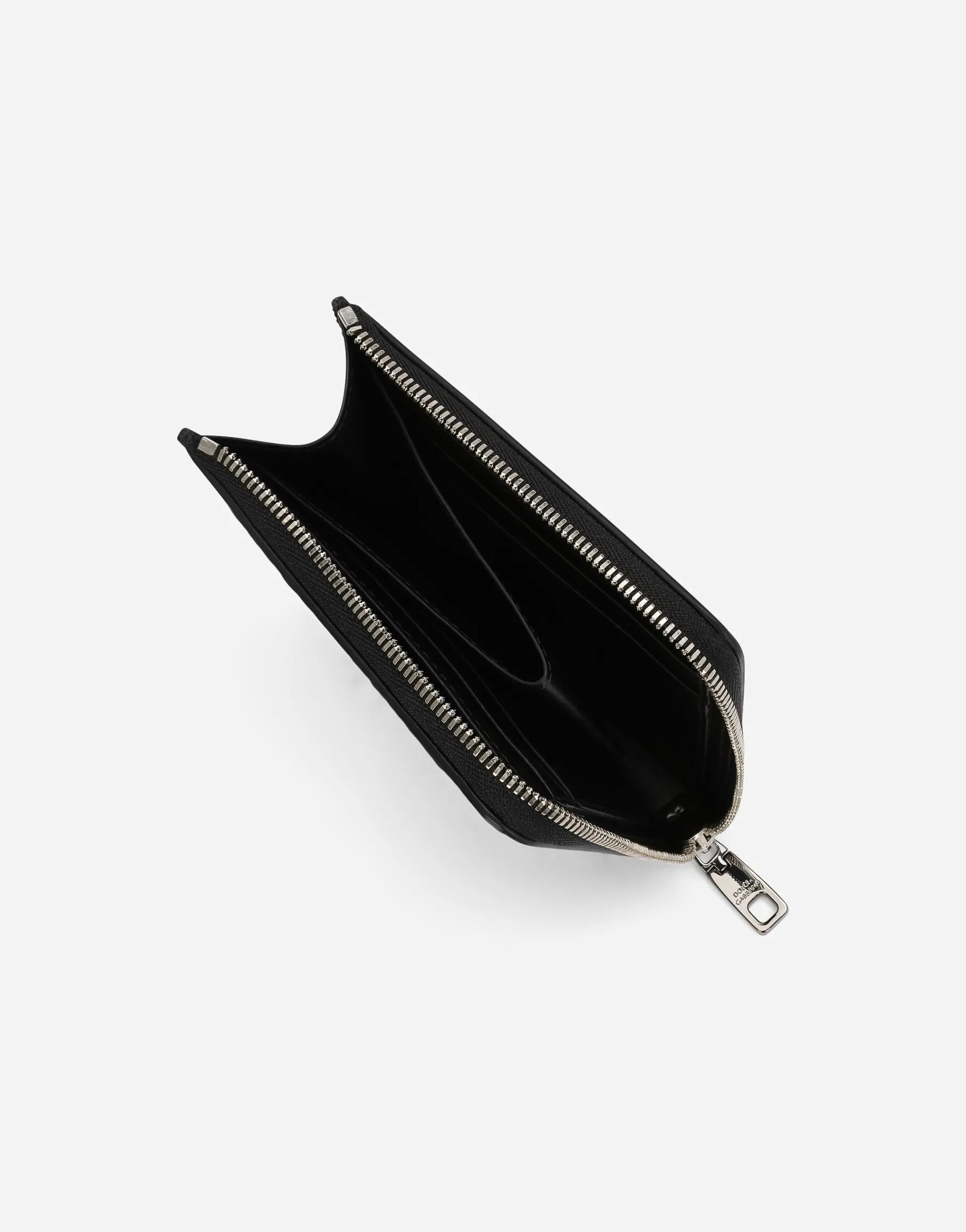 Calfskin card holder with raised logo
