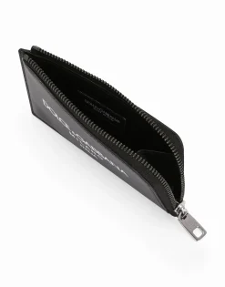 Calfskin card holder with logo