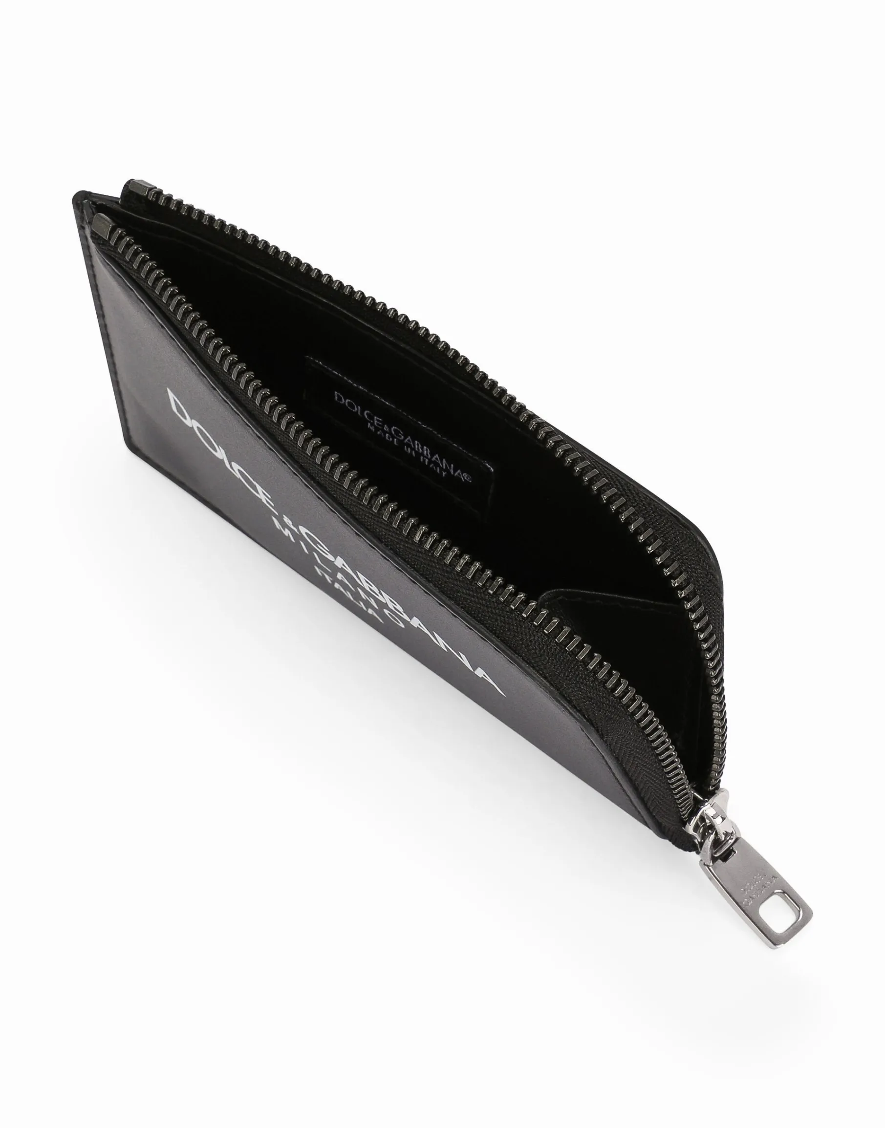 Calfskin card holder with logo
