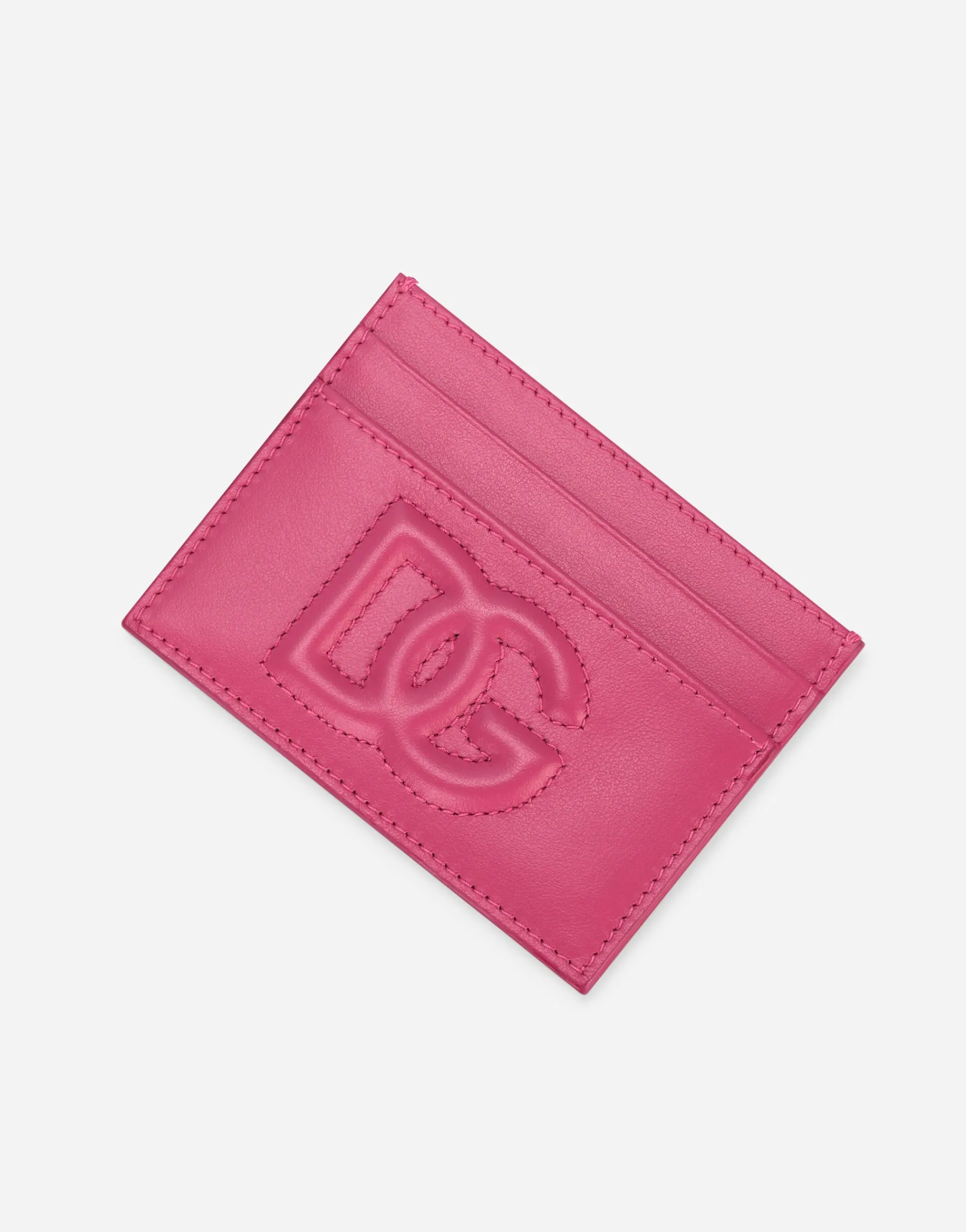 Calfskin card holder with DG Logo