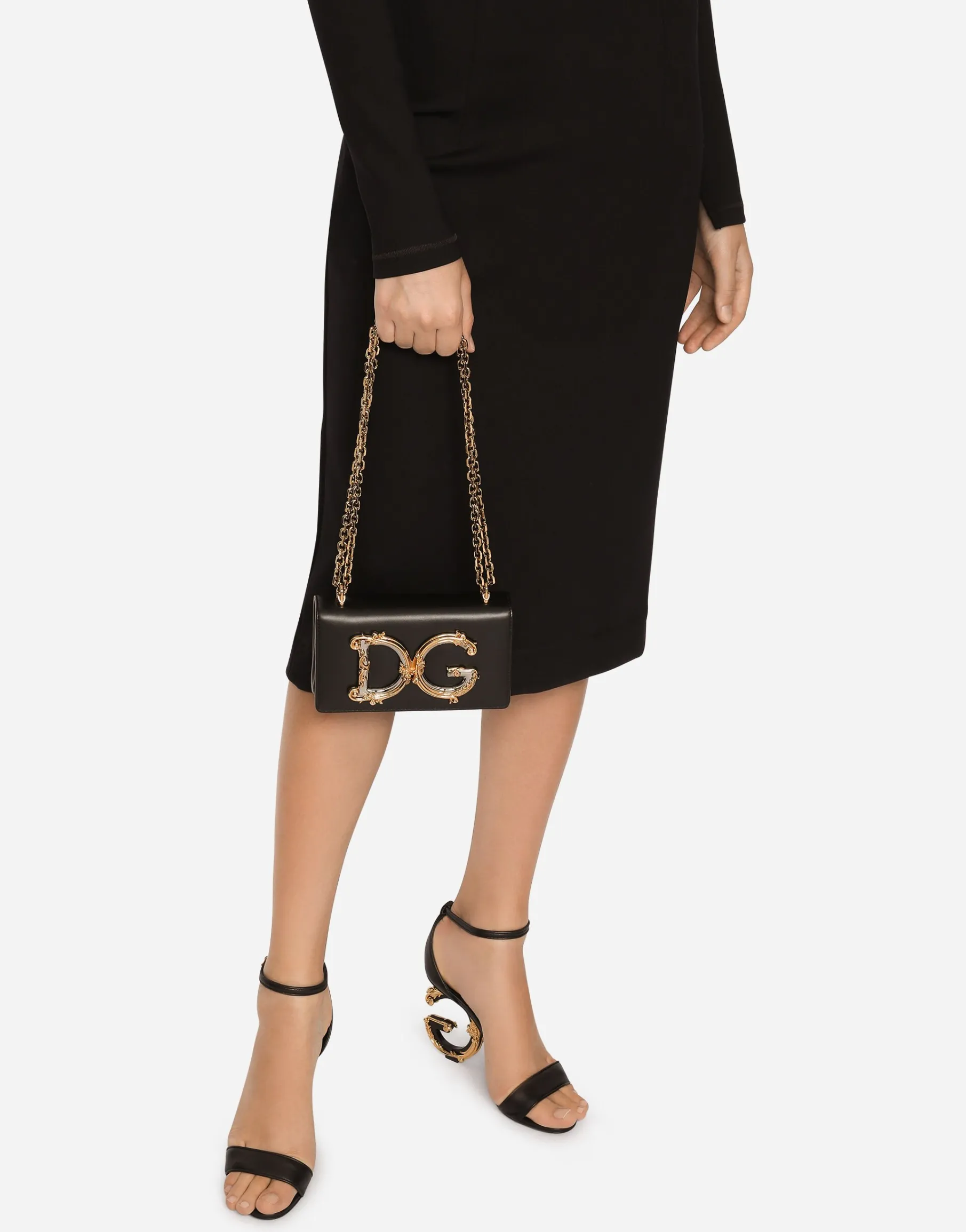 Calfskin DG Girls phone bag