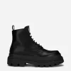 Calfskin hi-trekking ankle boots