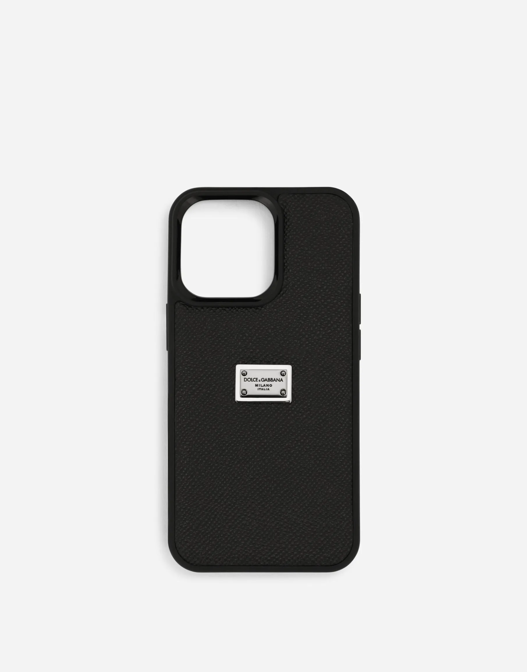 Calfskin iPhone 13 Pro cover with logo tag