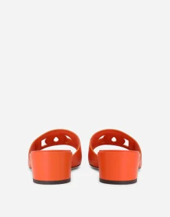 Calfskin mules with DG Millennials logo