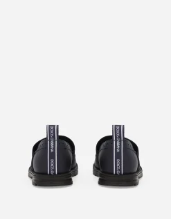 Calfskin nappa ballet flats with branded elastic