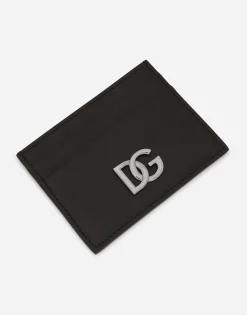 Calfskin nappa card holder with DG logo
