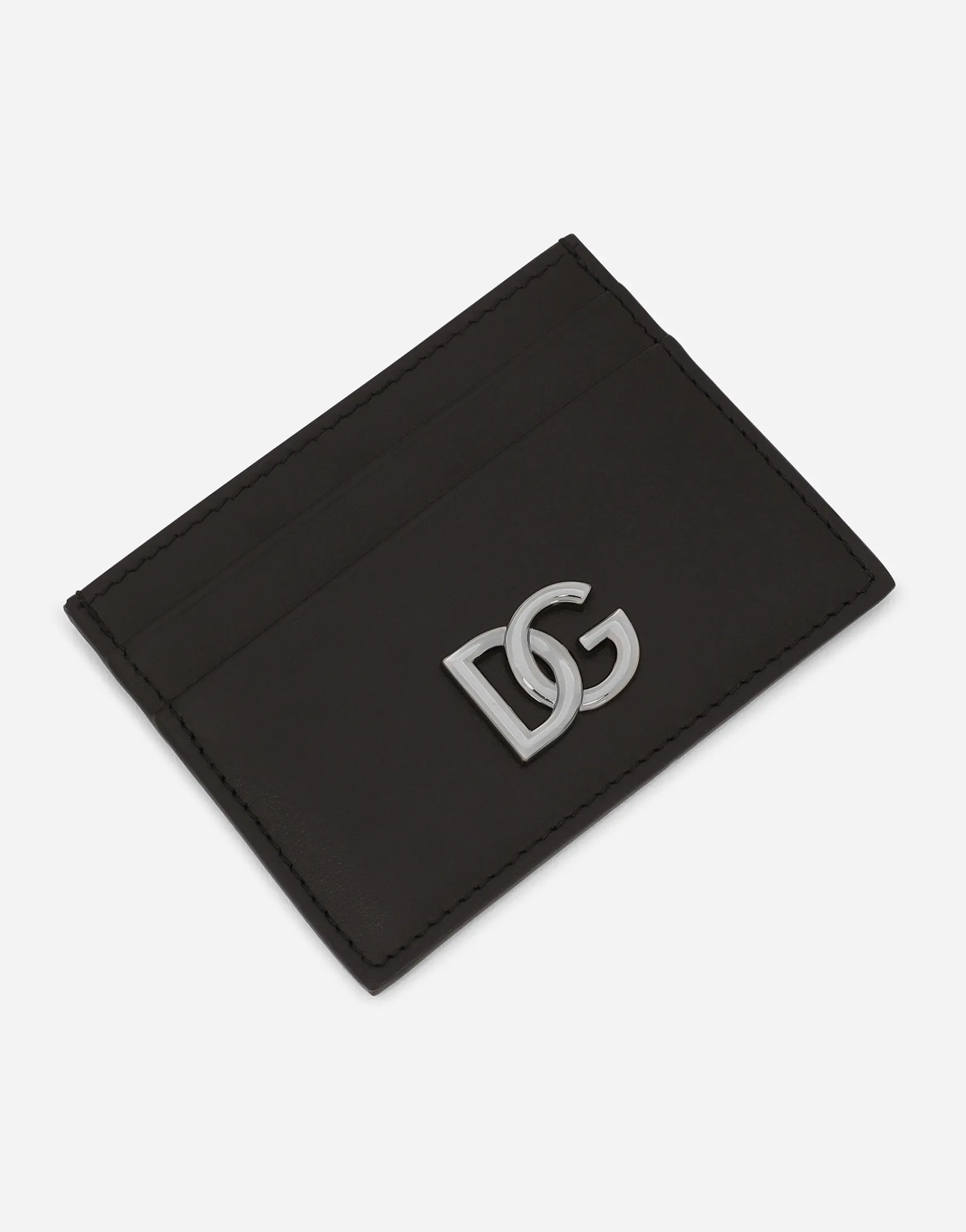 Calfskin nappa card holder with DG logo