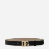 Calfskin nappa leather belt