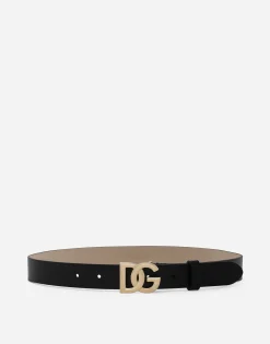Calfskin nappa leather belt