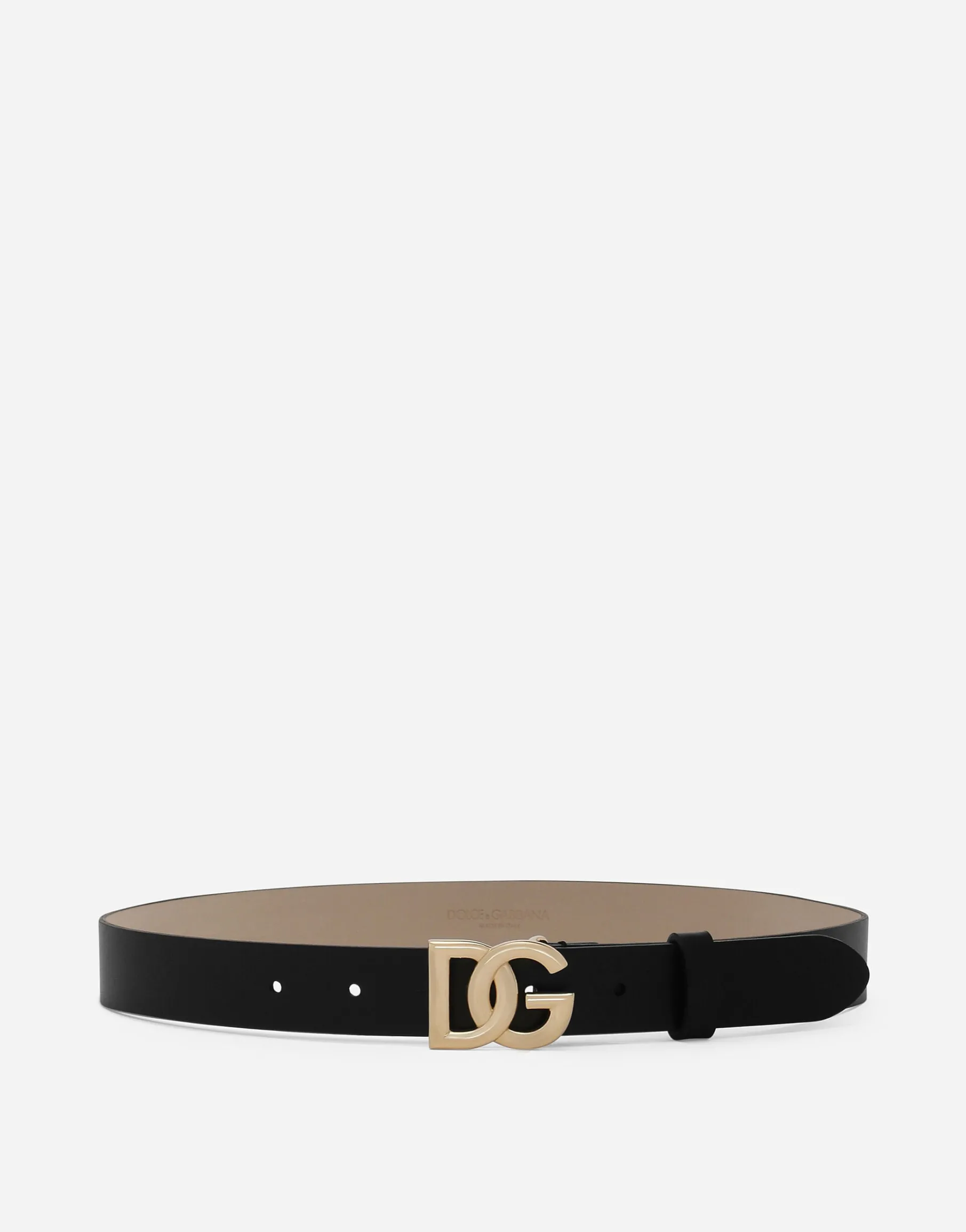 Calfskin nappa leather belt
